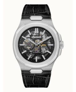 Ingersoll The Catalina Leather Strap Black Skeleton Dial Automatic I12502 Mens Watch