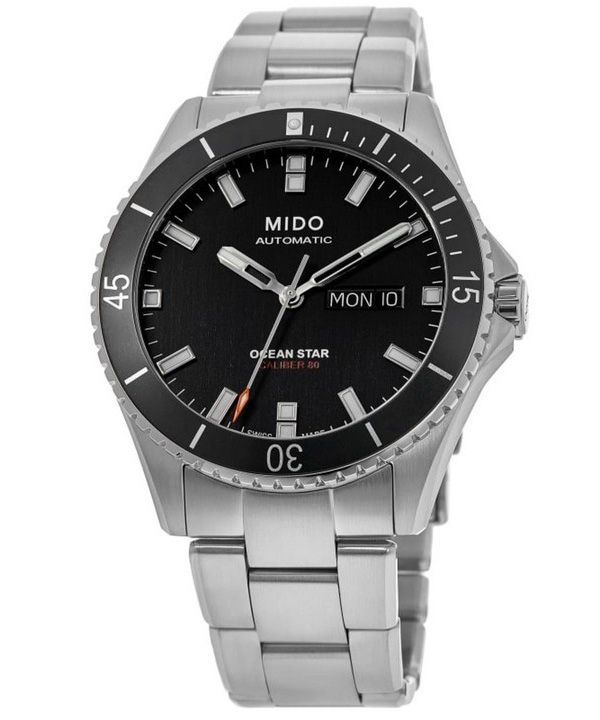 Mido Ocean Star Stainless Steel Black Dial Automatic Divers M026.430.11.051.00 200M Mens Watch