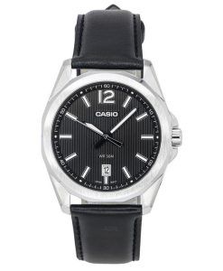 Casio Standard Analog Leather Strap Black Dial Quartz MTP-E725L-1A Men's Watch