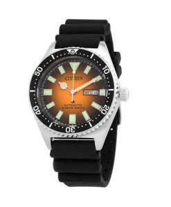 Citizen Promaster Marine Rubber Strap Orange Dial Automatic Divers NY0120-01Z 200M Mens Watch
