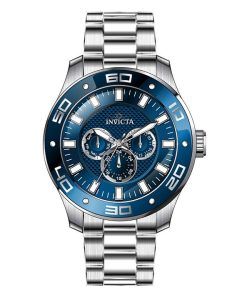 Invicta Pro Diver Scuba GMT Stainless Steel Blue Dial Quartz 45757 100M Men's Watch
