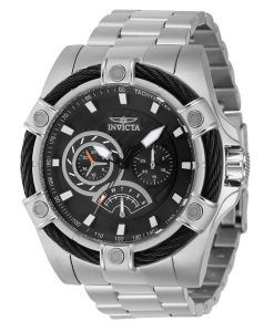 Invicta Bolt Retrograde GMT Stainless Steel Black Dial Quartz 46863 100M Men's Watch
