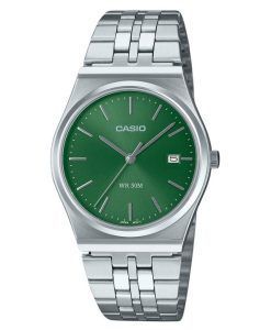 Casio Standard Analog Stainless Steel Green Dial Quartz MTP-B145D-3AV Unisex Watch