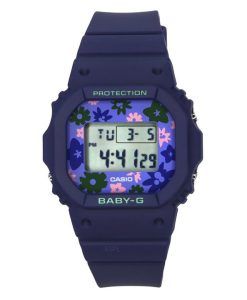 Casio Baby-G Retro Flower Field Digital Blue Resin Strap Quartz BGD-565RP-2 100M Womens Watch