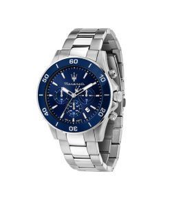 Maserati Competizione Chronograph Stainless Steel Blue Dial Quartz R8873600002 100M Men's Watch