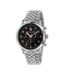 Maserati Epoca Limited Edition Chronograph Stainless Steel Black Dial Quartz R8873618029 100M Men's Watch