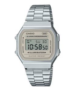 Casio Vintage Digital Stainless Steel Bracelet Quartz A168WA-8 Unisex Watch