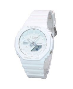 Casio G-Shock Tone-on-Tone Analog Digital Resin Strap White Dial Quartz GA-2100-7A7 Men's Watch