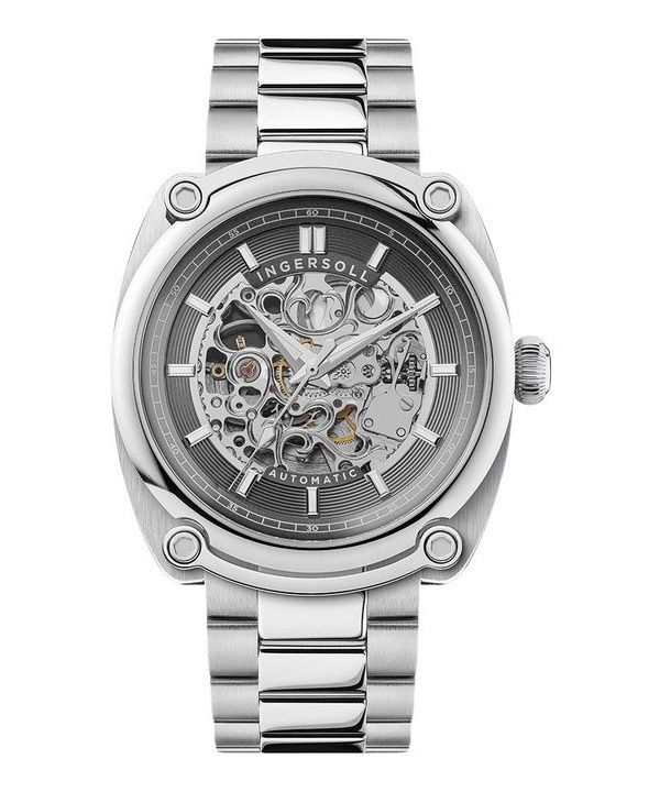 Ingersoll The Michigan Stainless Steel Grey Skeleton Dial Automatic I13304 Mens Watch