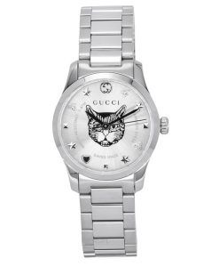 Gucci G-Timeless Stainless Steel Silver Dial Quartz YA126595 Women's Watch